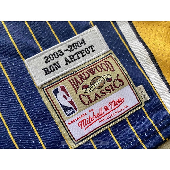 Camiseta Indiana Pacers Ron Artest #91 Mitchell & Ness 2003-04 Azul